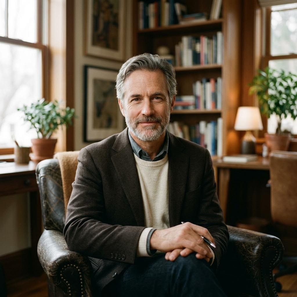 A portrait of John, the therapist